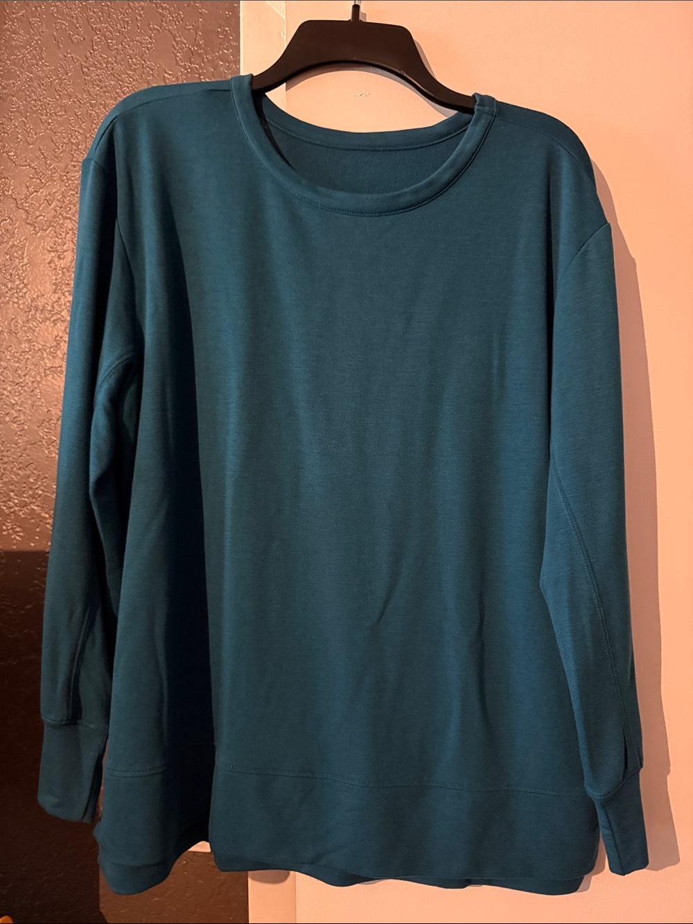 Women's Teal Crewneck Pullover Sweater